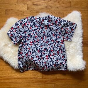 Vintage 1990 1980 satin shirt top blouse small